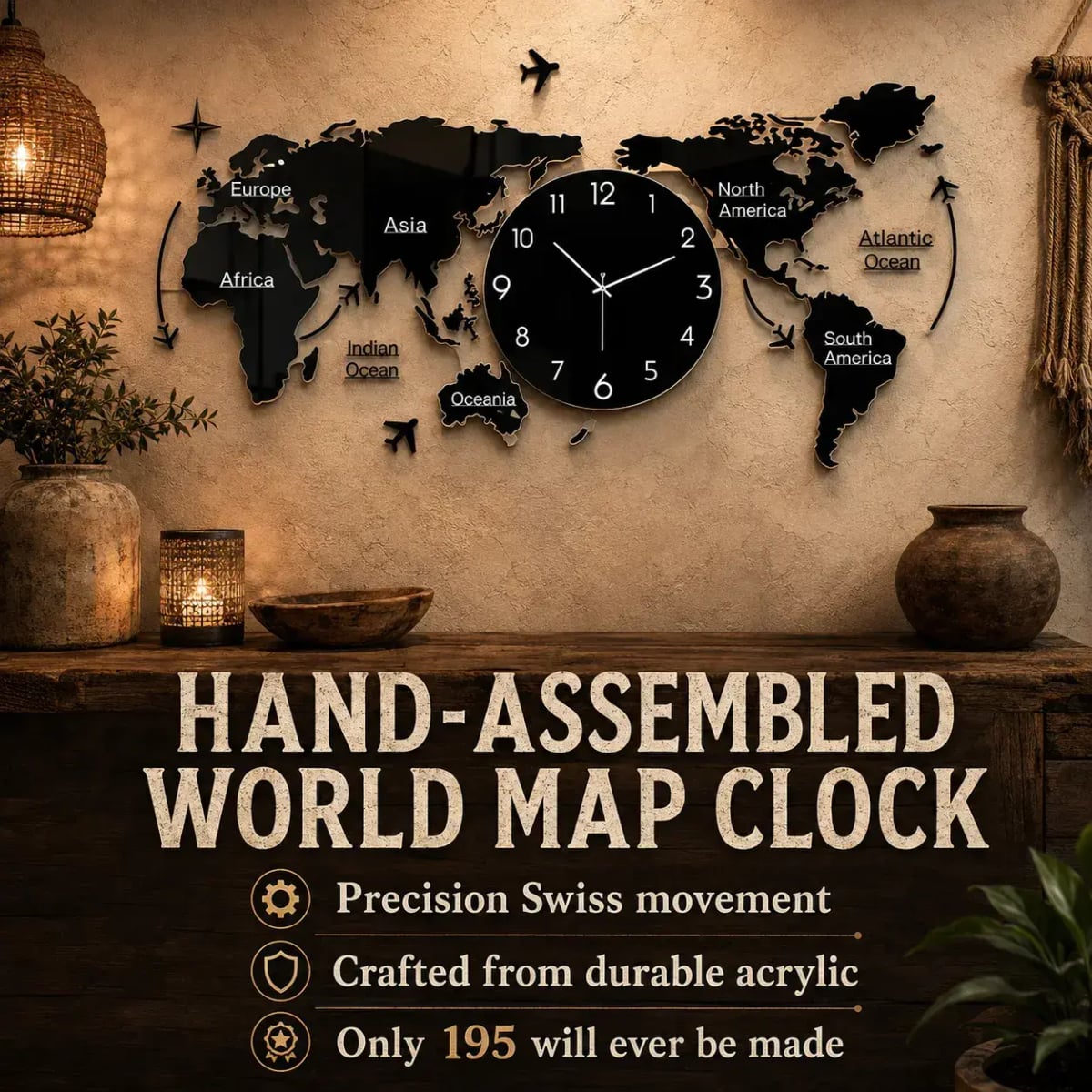 Arthur's World Map Clock